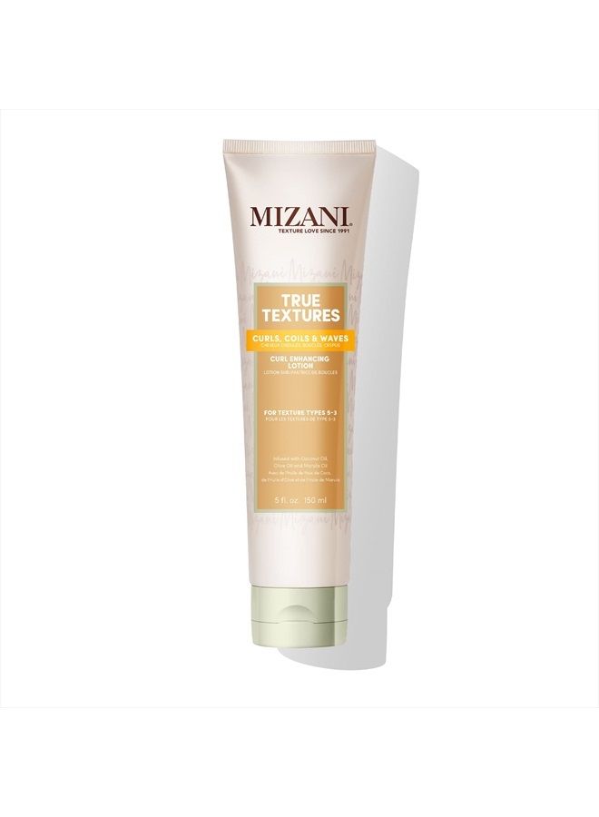 Mizani True Textures Curl Defining Cream | Curl Enhancing Lotion | Moisturizes and Smooths Hair for Soft and Crunch Free Curls | Formulated with Coconut Oil | For Texture Types 5-3 | 5 fl oz