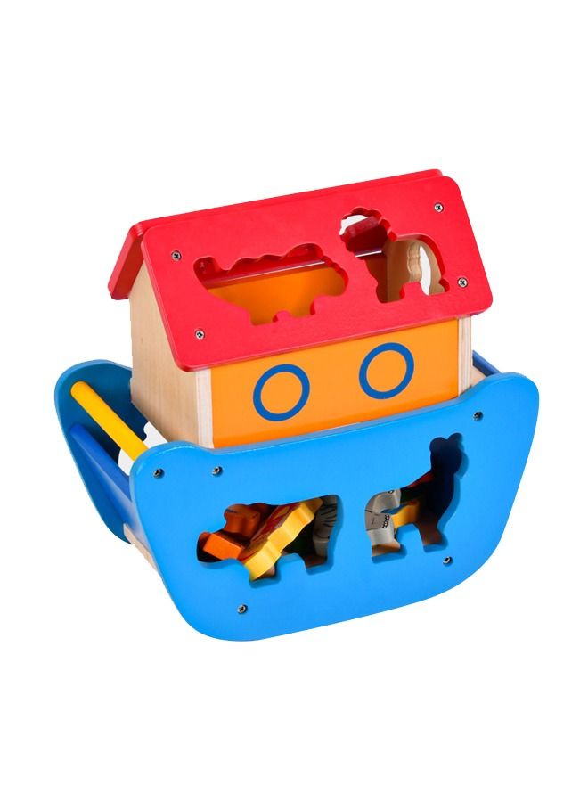 Colorful Animals Blocks Wooden Toy Set For Creative Role Play Promotes Grasping Thinking Skill