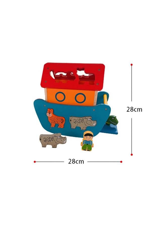 Colorful Animals Blocks Wooden Toy Set For Creative Role Play Promotes Grasping Thinking Skill