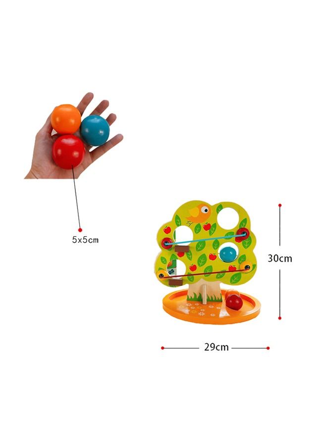 Baby Toys Preschool Intelligence Wooden Rolling Ball Track Toy For Kids