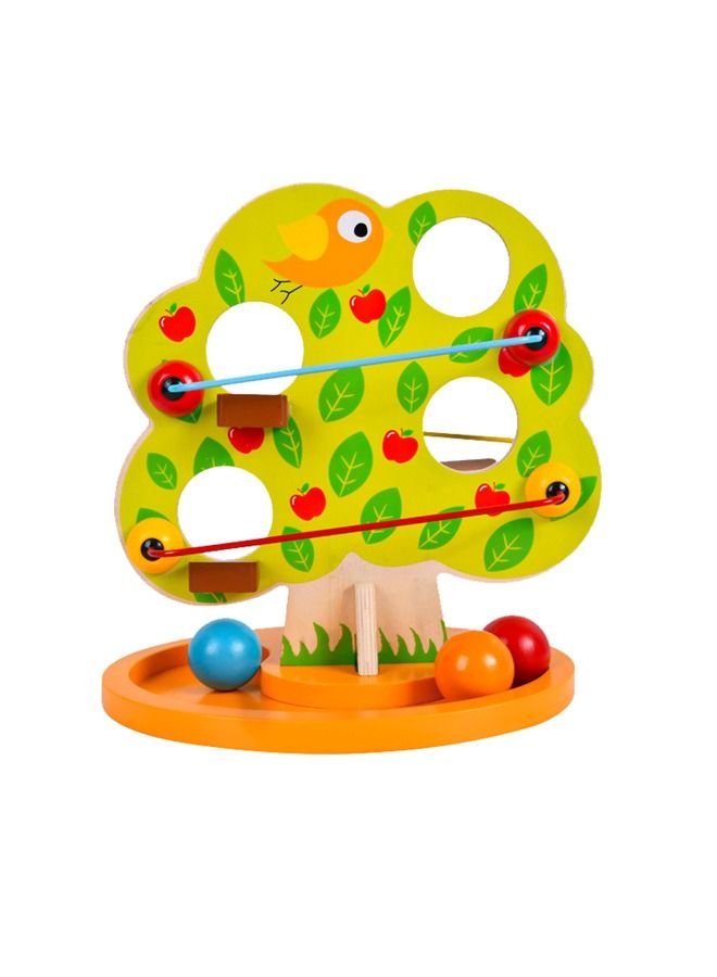Baby Toys Preschool Intelligence Wooden Rolling Ball Track Toy For Kids