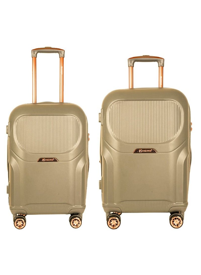 Trolley Luggage Sets  28 inch and 24 inch, 2 Piece Hardside Expandable Lightweight Durable Suitcase bag Sets Double Spinner Wheels TSA Lock silver colour