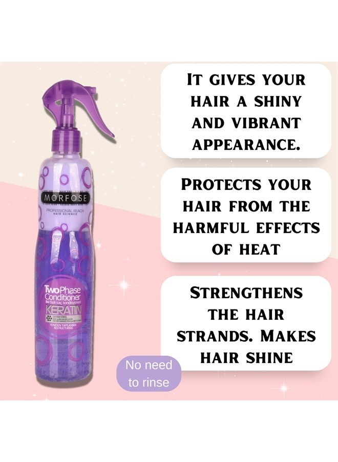 Professional Keratin Leave-In Conditioner, Heat Protectant for Hair, Heat Spray Protection for Hair, Detangler Spray, Protector Termico para Cabello, (large, 13.52 Fl Oz)