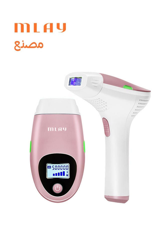 Laser IPL Hair Removal with Automatic Continuous Flashes Home Use Pink