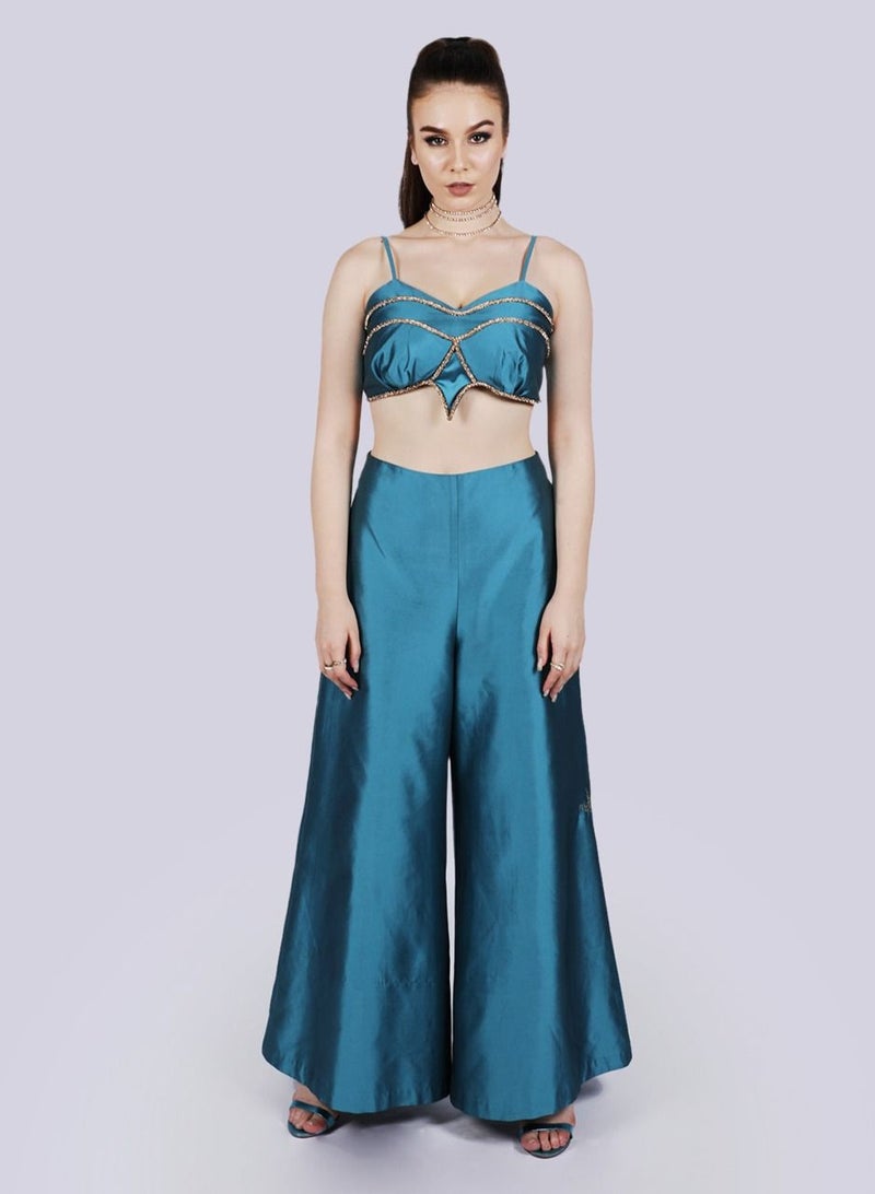 Marquise Bralette Blue Crop Top