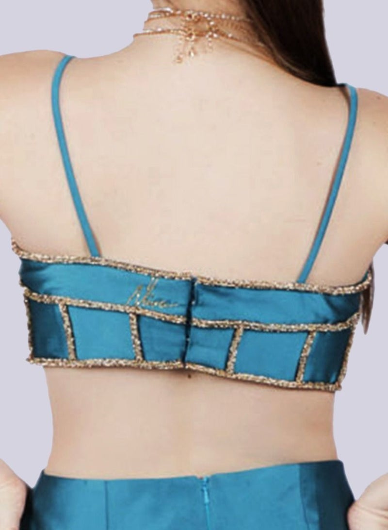 Marquise Bralette Blue Crop Top