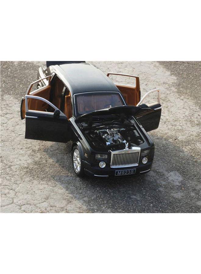 Rolls Royce Phantom Metal Toy Car Realistic Detailing Unique Design Durable Black 6.3x15x4centimeter