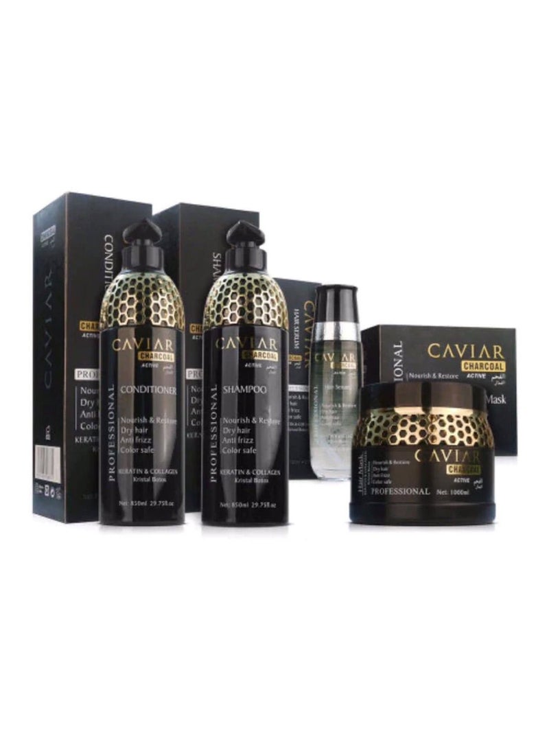 Generic Caviar Charcoal Nourish & Restore Hair Care Set 1x4