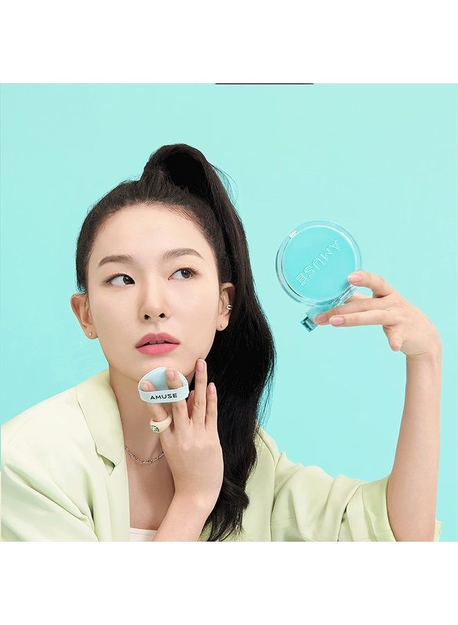 AMUSE Meta Fixing Vegan Cushion 1.5 NATURAL Foundation Compact Sheer Natural to High Coverage Flawless 24-Hour Lasting Look with Collagen SPF 45 PA++