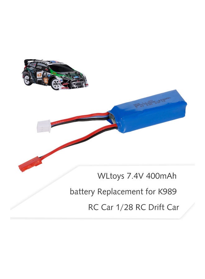 7.4V 400mAh Battery For K989 1/28 RC Drift Car 9x3x6cm