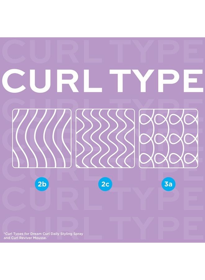 Frizz Ease Curly Hair Reviver Mousse Enhances Curls, a Soft Flexible Hold for Curly or Frizzy Hair, Alcohol-Free, 7.2 oz (Pack of 2)