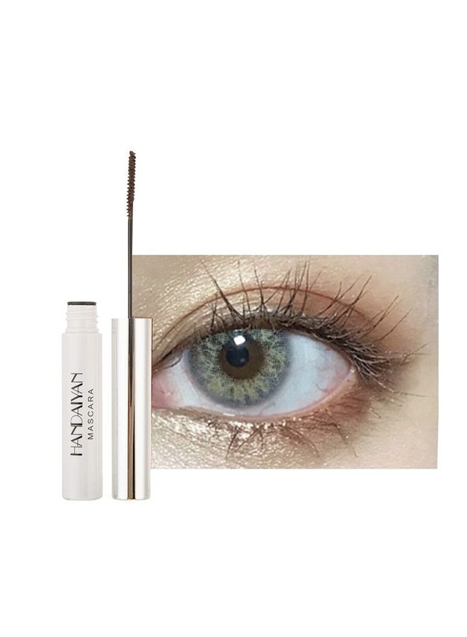12 Color Mascara Colorful Fiber Mascara Charming Longlasting Mascara, Thick & Long Eyelash Waterproof and Smudge-proof Eyes Makeup (Dark brown)