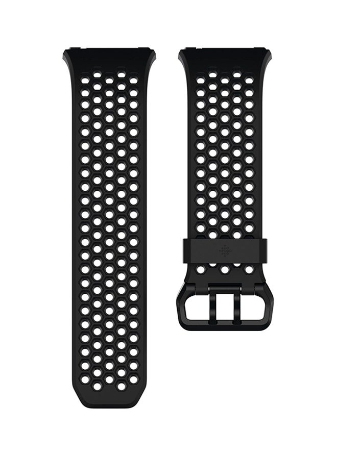 Leather Ionic Accessory Sport Band Large Black