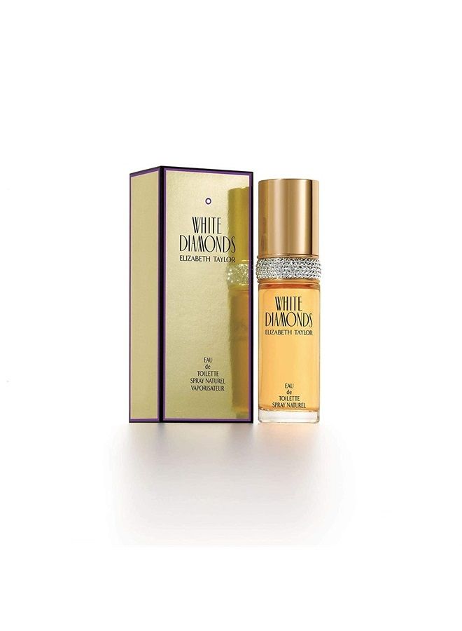 Women's Perfume by Elizabeth Taylor, White Diamonds, Eau De Toilette EDT Spray, 0.5 Fl Oz