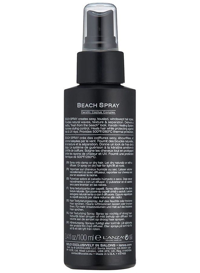Healing Style Beach Spray with Medium Hold Effect - Eliminates Frizz, Detangles and Boosts Hair´s Shine, With UV and Heat Protection to prevent sun and styling damage (3.4 Fl Oz)