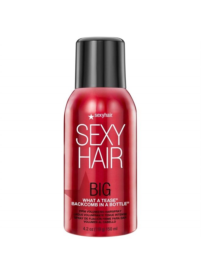 Big What A Tease Backcomb in a Bottle Firm Volumizing Hairspray| Up to 72 Hour Humidity Resistance | All Hair Types, 4.2 Fl Oz (Pack of 1)