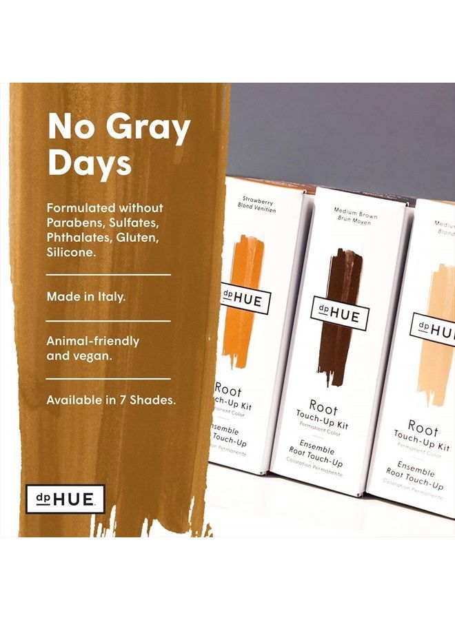 Root Touch-Up Kit - Dark Blonde, 2 Applications - Permanent Grey Hair Touch Up & Root Cover Up Solution - Low Ammonia, Salon-Quality Creme Hair Color Made in Italy
