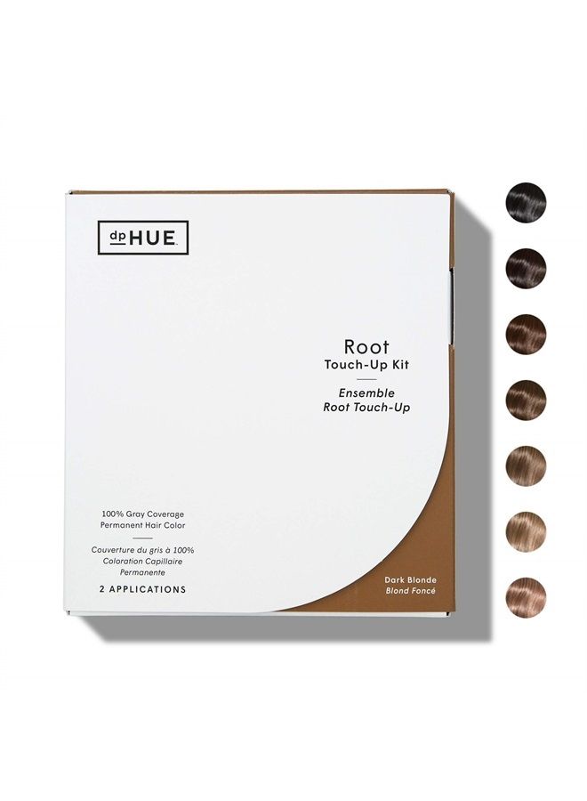 Root Touch-Up Kit - Dark Blonde, 2 Applications - Permanent Grey Hair Touch Up & Root Cover Up Solution - Low Ammonia, Salon-Quality Creme Hair Color Made in Italy