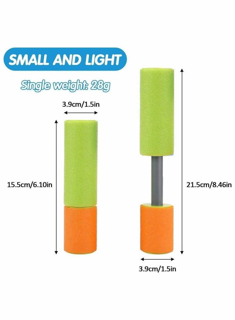 6 Pcs Water Pistols, Water Cannon Gun Blaster Shooter Pump, Water Gun Up to 7m Away Super Water Pistol Soaker Blaster Tank Double Power Up Outdoor Water Fighting Toy for Kids Adults
