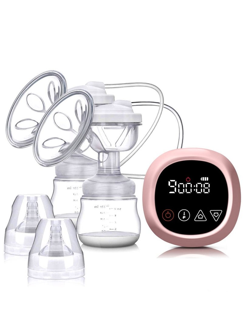 Double Electric Breast Pump With Milk Bottle And Pacifier Lithium Battery Frequency Conversion Massage Bilateral Breast Pump