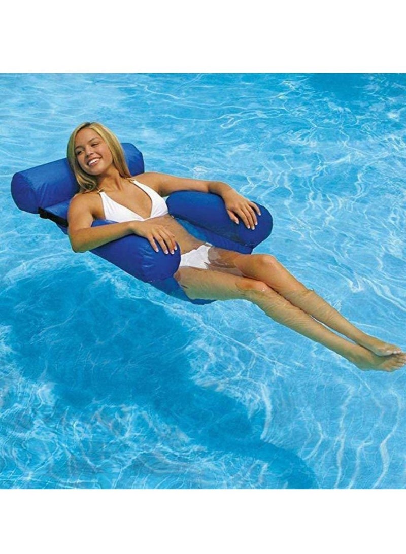 Summer Swimming Pool Hammock Floating Bed Portable Folding Inflatable Ring Air Mattress Water Accessories Beach Sports Lounger Chair For Adults Children