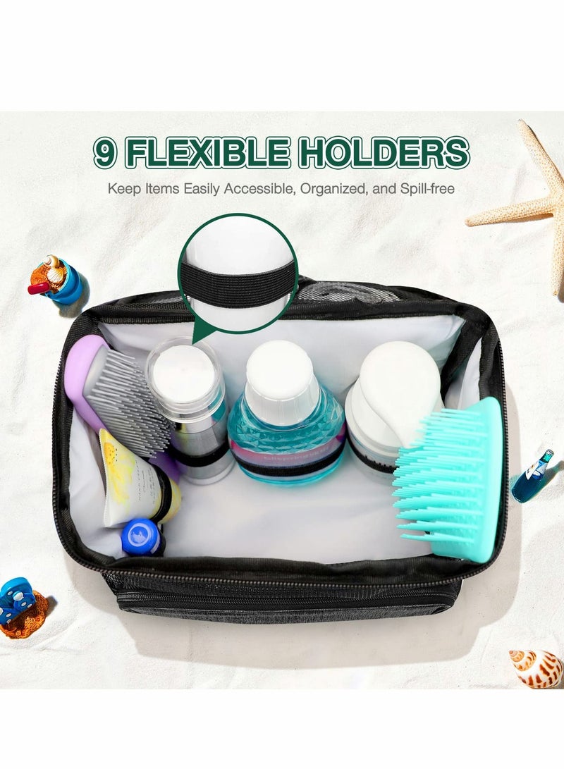 Shower Mesh Caddy Bag, Portable Shower Caddy for College Dorm Travel, Separate Compartment, Large Capacity, Quick Dry Mesh Base, Hanging Toiletry Bath Bag for Student.