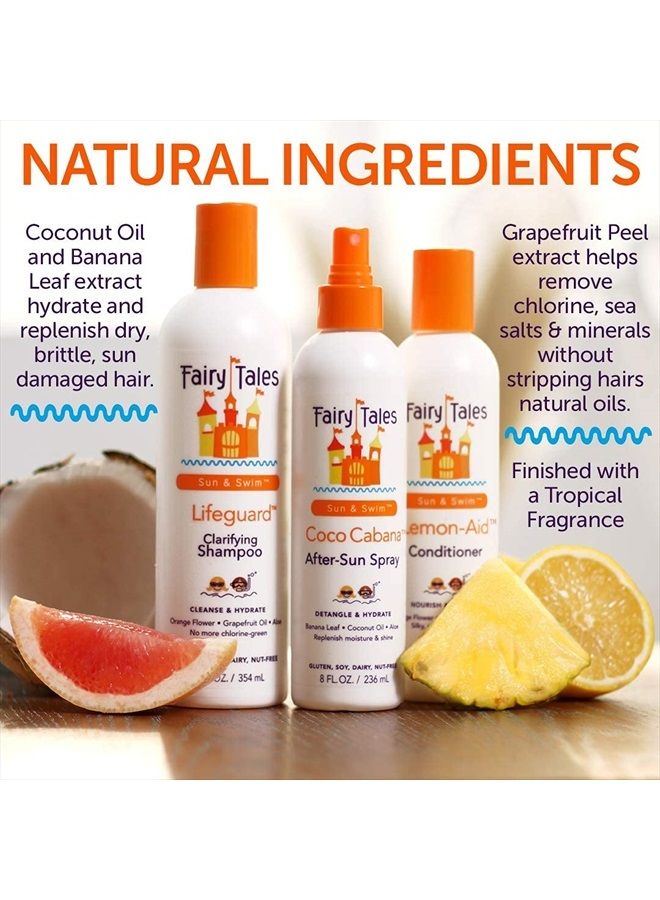 Swim Shampoo for Kids - 12 oz - Made with Natural Ingredients in the USA - Chlorine Removal Swimmer Shampoo for Kids, No Parabens, Sulfates, or Synthetic dyes - 2 Pack