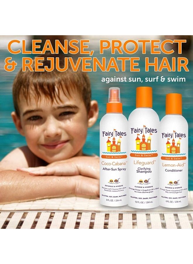Swim Shampoo for Kids - 12 oz - Made with Natural Ingredients in the USA - Chlorine Removal Swimmer Shampoo for Kids, No Parabens, Sulfates, or Synthetic dyes - 2 Pack