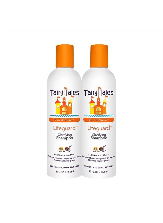 Swim Shampoo for Kids - 12 oz - Made with Natural Ingredients in the USA - Chlorine Removal Swimmer Shampoo for Kids, No Parabens, Sulfates, or Synthetic dyes - 2 Pack