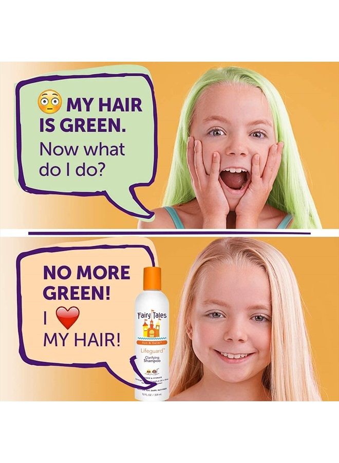 Swim Shampoo for Kids - 12 oz - Made with Natural Ingredients in the USA - Chlorine Removal Swimmer Shampoo for Kids, No Parabens, Sulfates, or Synthetic dyes - 2 Pack