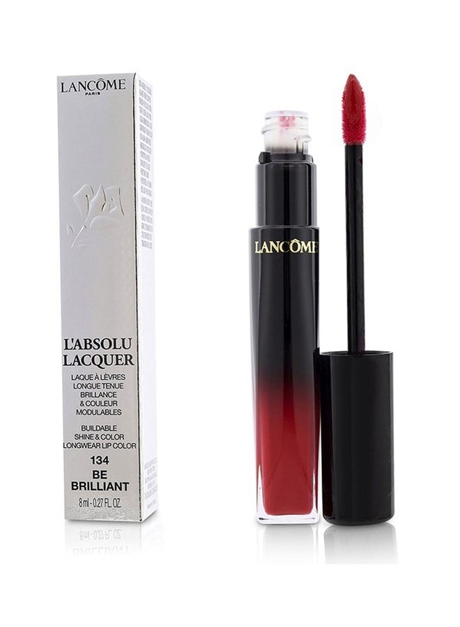L'Absolu Lacquer Buildable Shine Longwear Lip Color 134 Be Brilliant