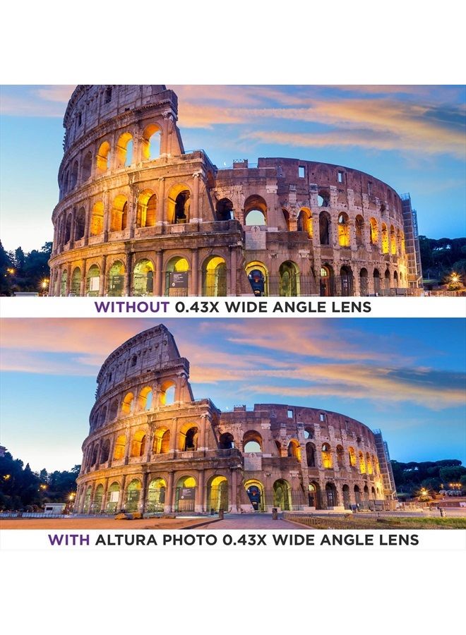 52MM 0.43x Altura Photo Professional HD Wide Angle Lens (w/Macro Portion) for Nikon D7100 D7000 D5500 D5300 D5200 D5100 D3300 D3200 D3100 D3000 DSLR Cameras