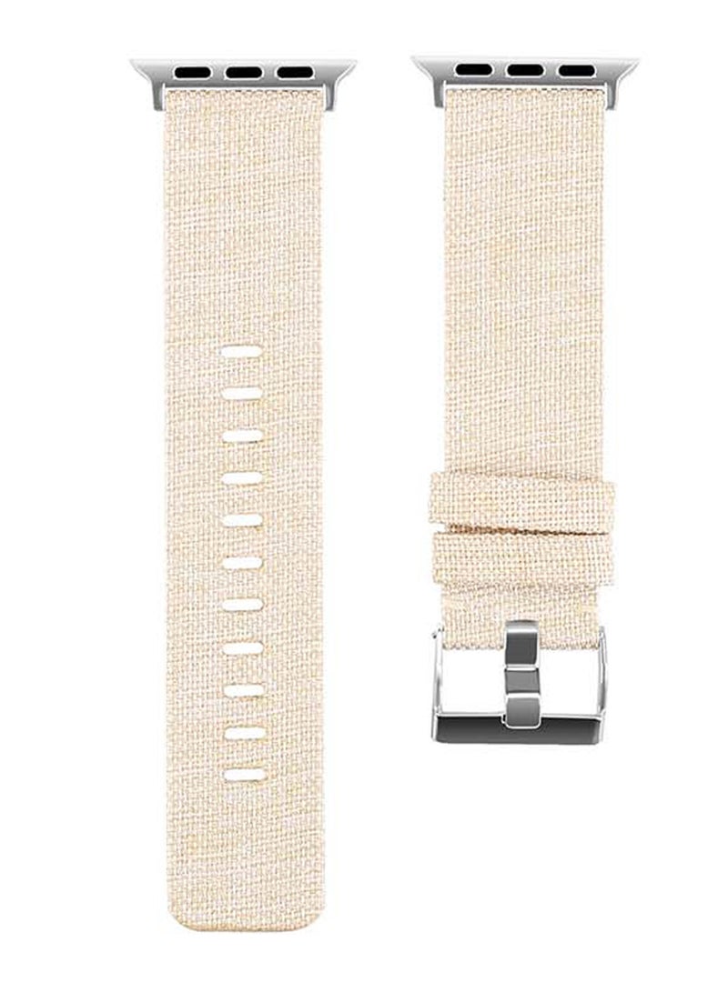 Fabric Replacement Band  For Apple Watch Series 5/4/3/2/1 Beige Sand