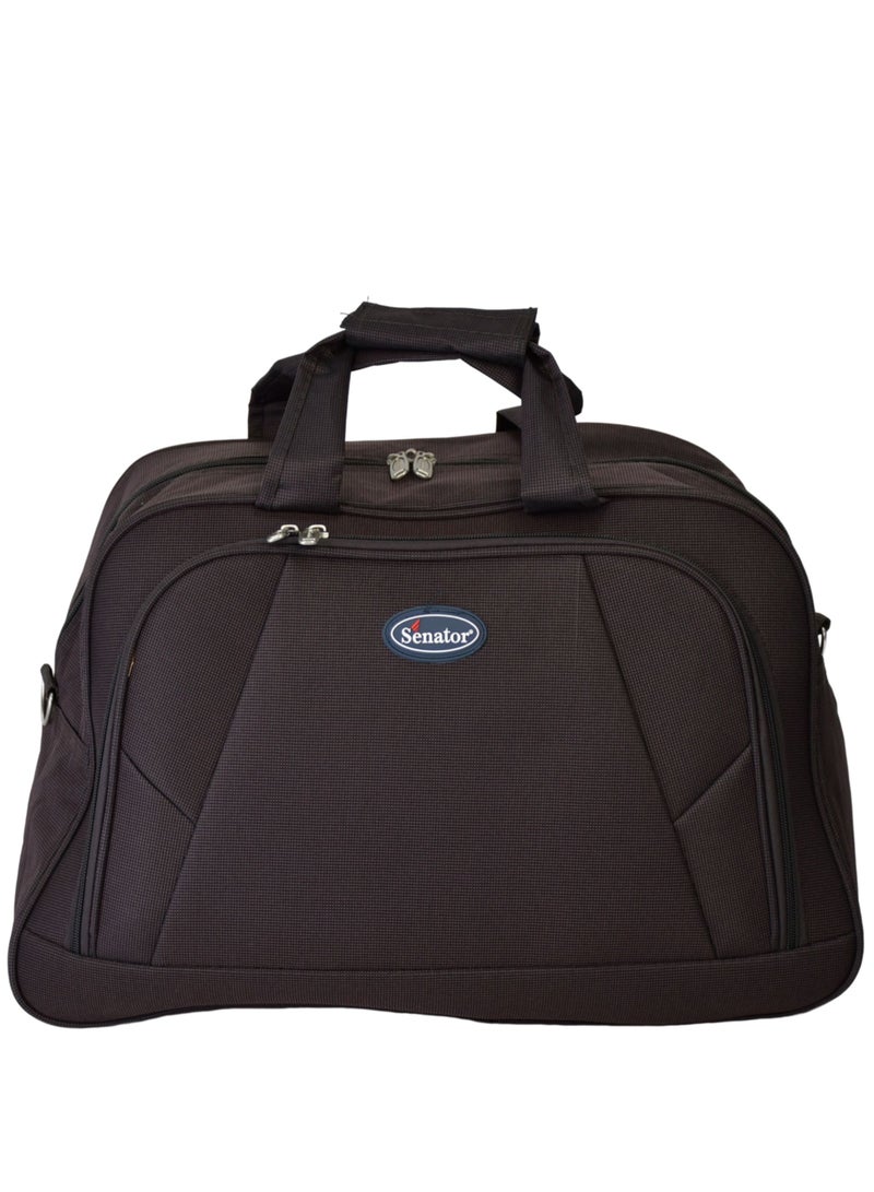 Travel Duffle Bag for Unisex Lightweight Nylon Bag Multi Pocket Water & Scratch Resistant Adjustable Shoulder Strap Weekend Bag Convenient Carry On Luggage for Camping Training 42L Brown EA220