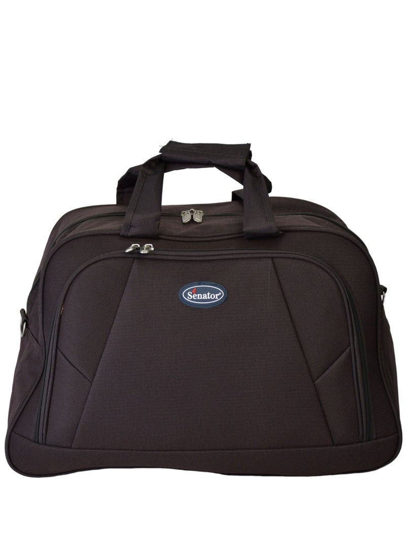 Travel Duffle Bag for Unisex Lightweight Nylon Bag Multi Pocket Water & Scratch Resistant Adjustable Shoulder Strap Weekend Bag Convenient Carry On Luggage for Camping Training 34L Brown EA220
