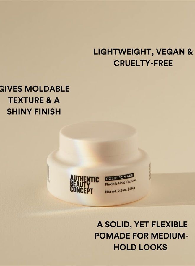 Solid Pomade | All Hair Types | Adds Shine & Flexible Hold | Vegan & Cruelty-free | Silicone-free | 2.9 fl. oz.