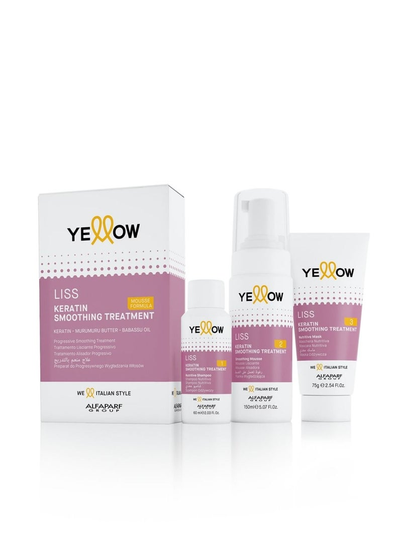 Yellow Liss kit with keratin nutritive complex for smoothing all hair types