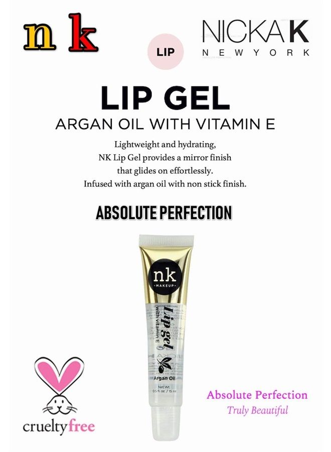 5 Flavors NK Hydrating Lip Gel Rosehip Argan Oil Mint Aloe Clear Moisturizing Clear Gloss