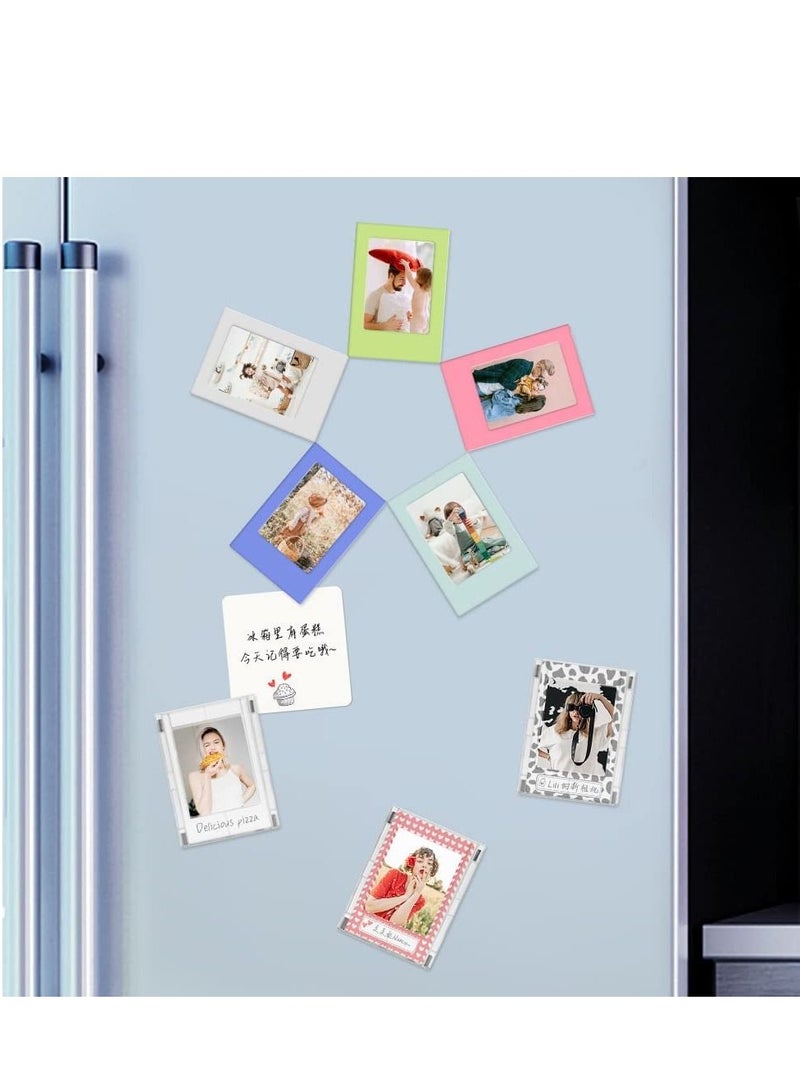 Magnetic Photo Picture Frame, 10 Pack DIY Mini Table Fridge Frame for Office Cabinet Locker, Children's Day Gift