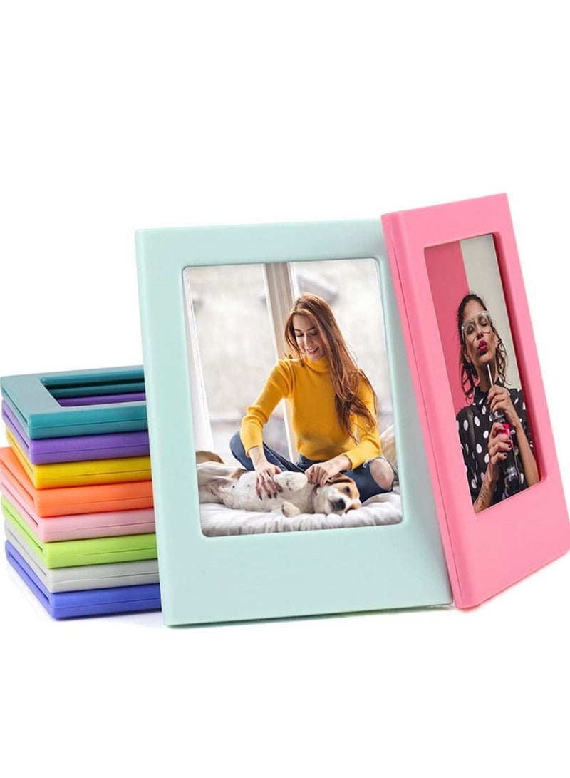 Magnetic Photo Picture Frame, 10 Pack DIY Mini Table Fridge Frame for Office Cabinet Locker, Children's Day Gift