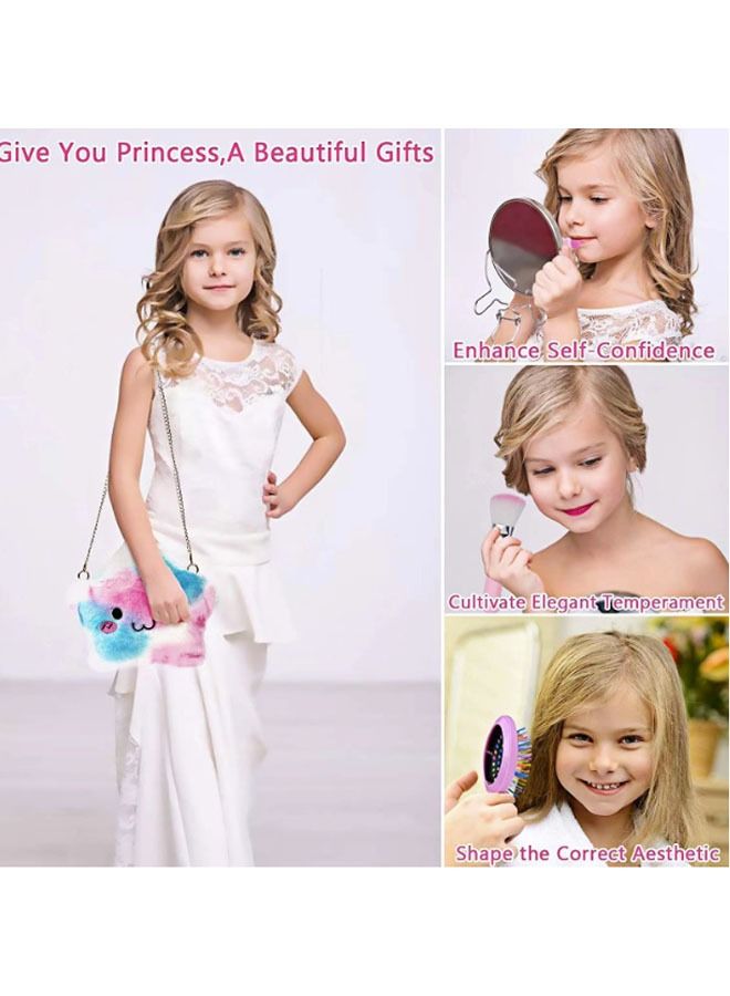 Kids Makeup Toys for Girls, Princess Dress up Makeup Set with Cute Cosmetic Makeup Bag for Little Girls Birthday Gifts