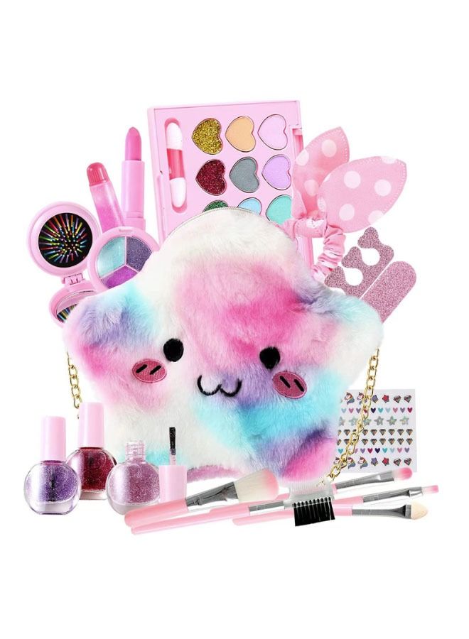 Kids Makeup Toys for Girls, Princess Dress up Makeup Set with Cute Cosmetic Makeup Bag for Little Girls Birthday Gifts