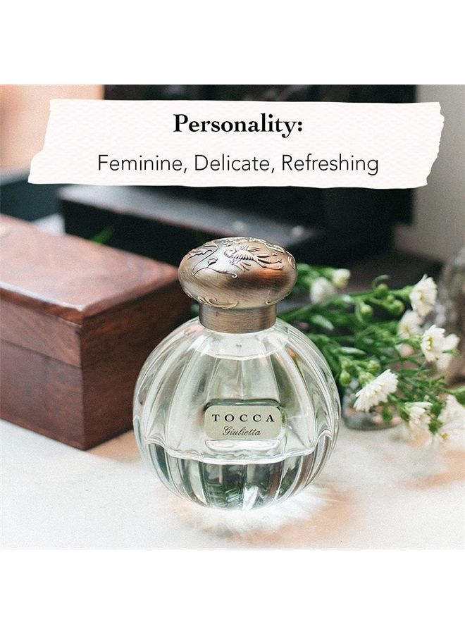 Women's Perfume, Giulietta Fragrance - Fresh Floral, Pink Tulips, Green Apple, Vanilla Orchid - Hand-Finished Bottle 1.7oz (50 ml)