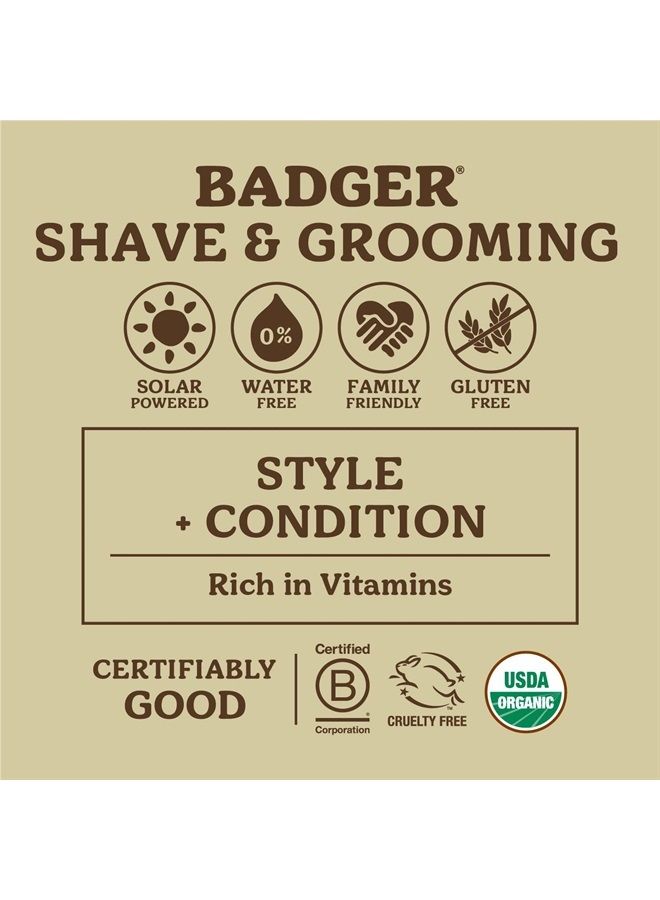 Hair Pomade, Certified Organic, Medium Hold Hair Pomade with Great Shine, Essential Oils, Mens Hair Pomade, 2oz