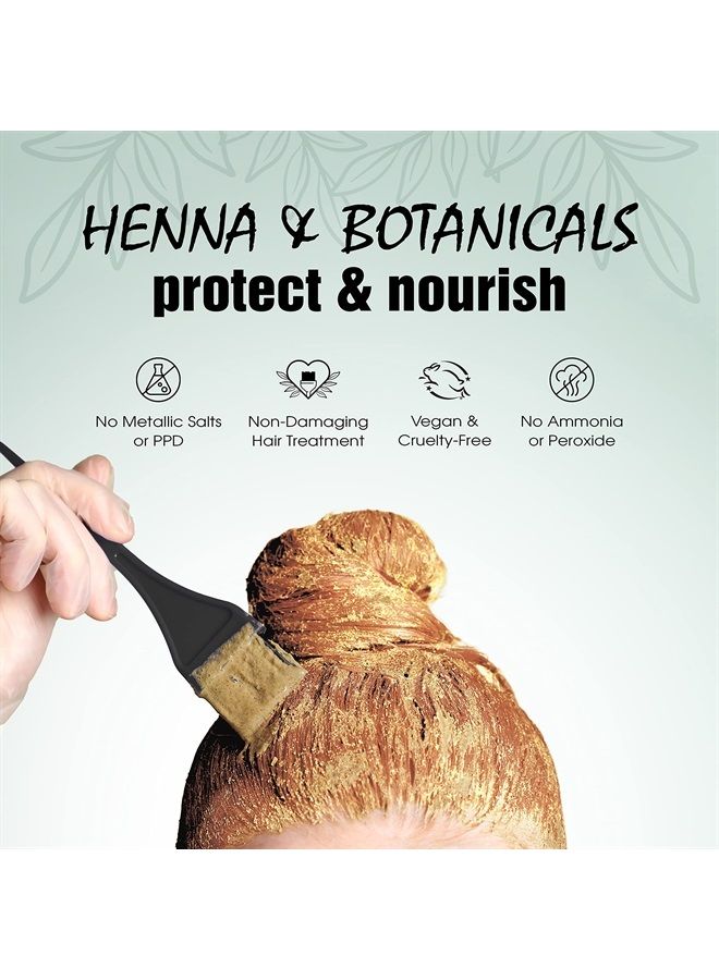 Light Mountain Henna Hair Color & Conditioner, Auburn - Organic Henna Leaf Powder, Pure Botanical Semi-Permanent Hair Color with Conditioning Benefits, 16 Oz