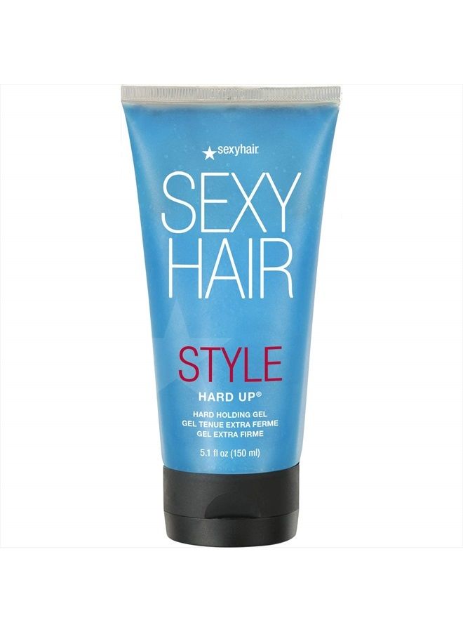 Style Hard Up Hard Holding Gel, Extreme Hold | Non-Flaking Formula | All Hair Types, 5.1 Fl Oz