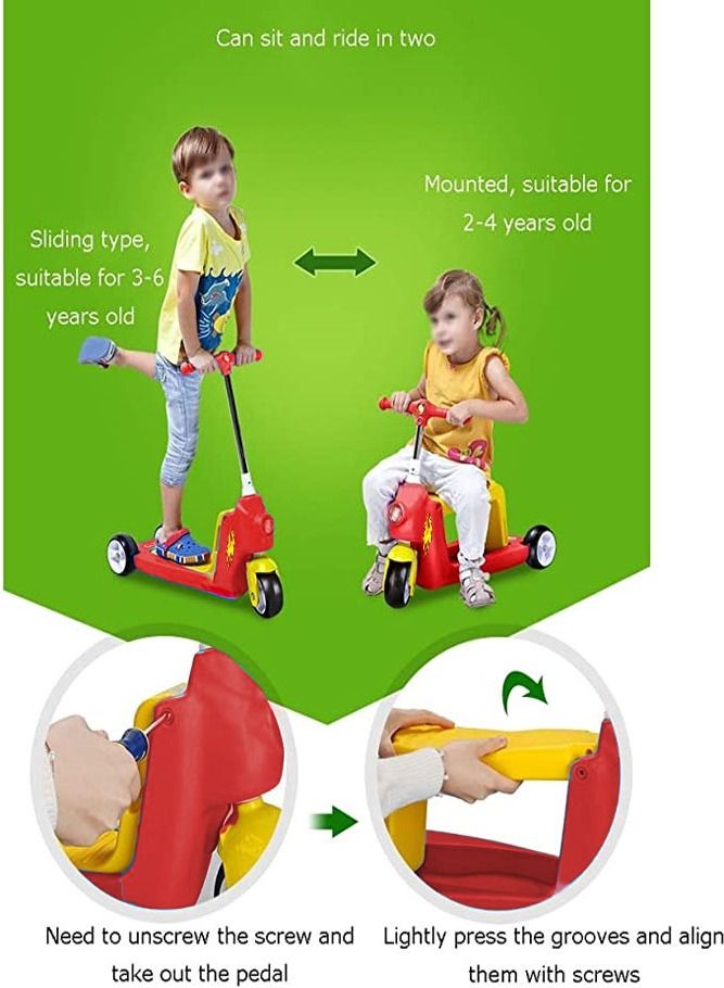 Ultimate 3-in-1 Kids Scooter: Adjustable Height, Sit Stand, and Balance Bike Combo Perfect Outdoor Toy for Toddlers and Babies