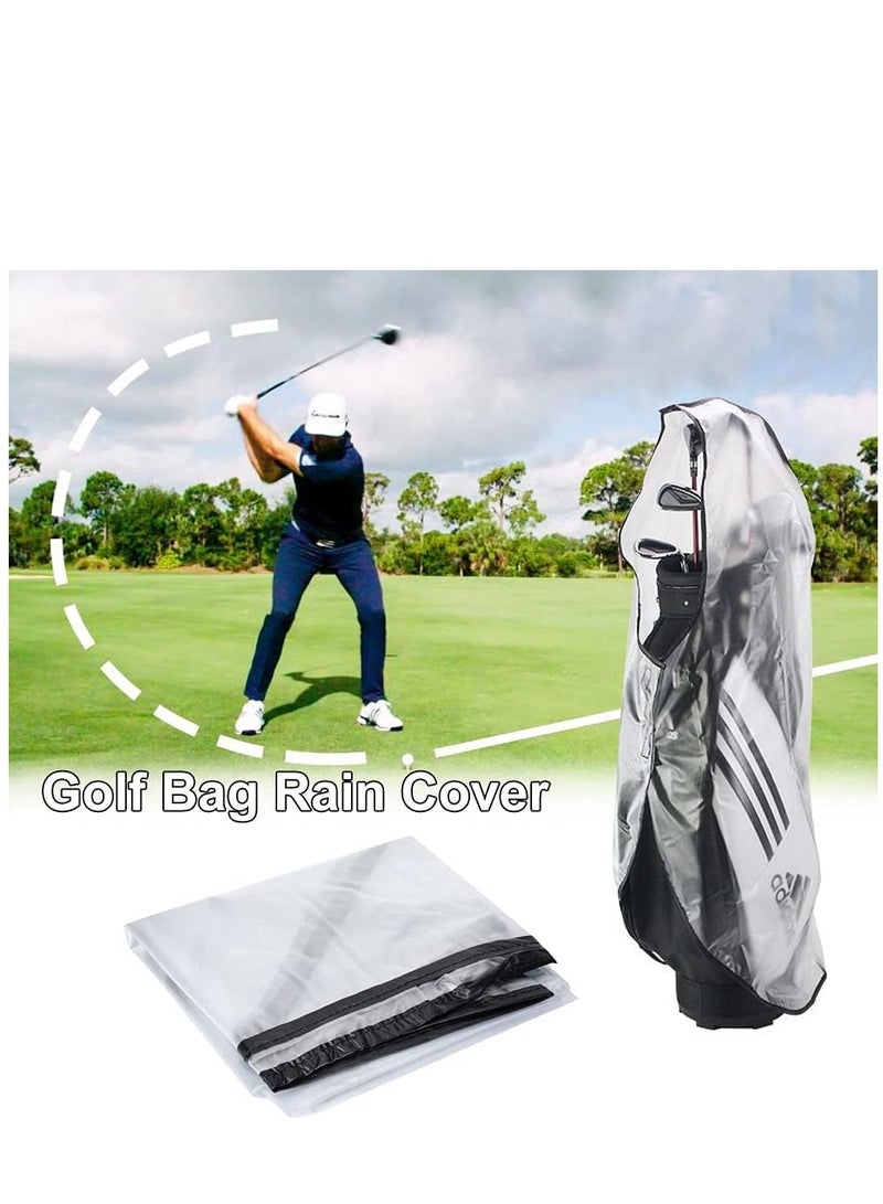 Golf Bag Rain Cover PVC Trolley Rain cover Rain Hood Waterproof Windproof Translucent PVC Golf Cart Travel Bag Rain Hood Portable Golf Rain Hood for Golf Bags Push Carts