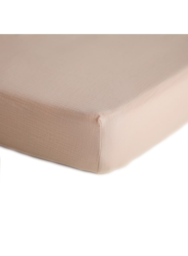 Extra Soft Muslin Crib Sheet - Blush