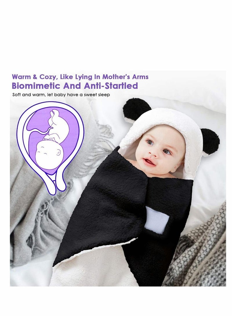 Bear Organic Newborn Swaddle Wrap-Girl Baby Boy Receiving Blanket Sleeping Wrap Girls Boys Blankets Infant Knit